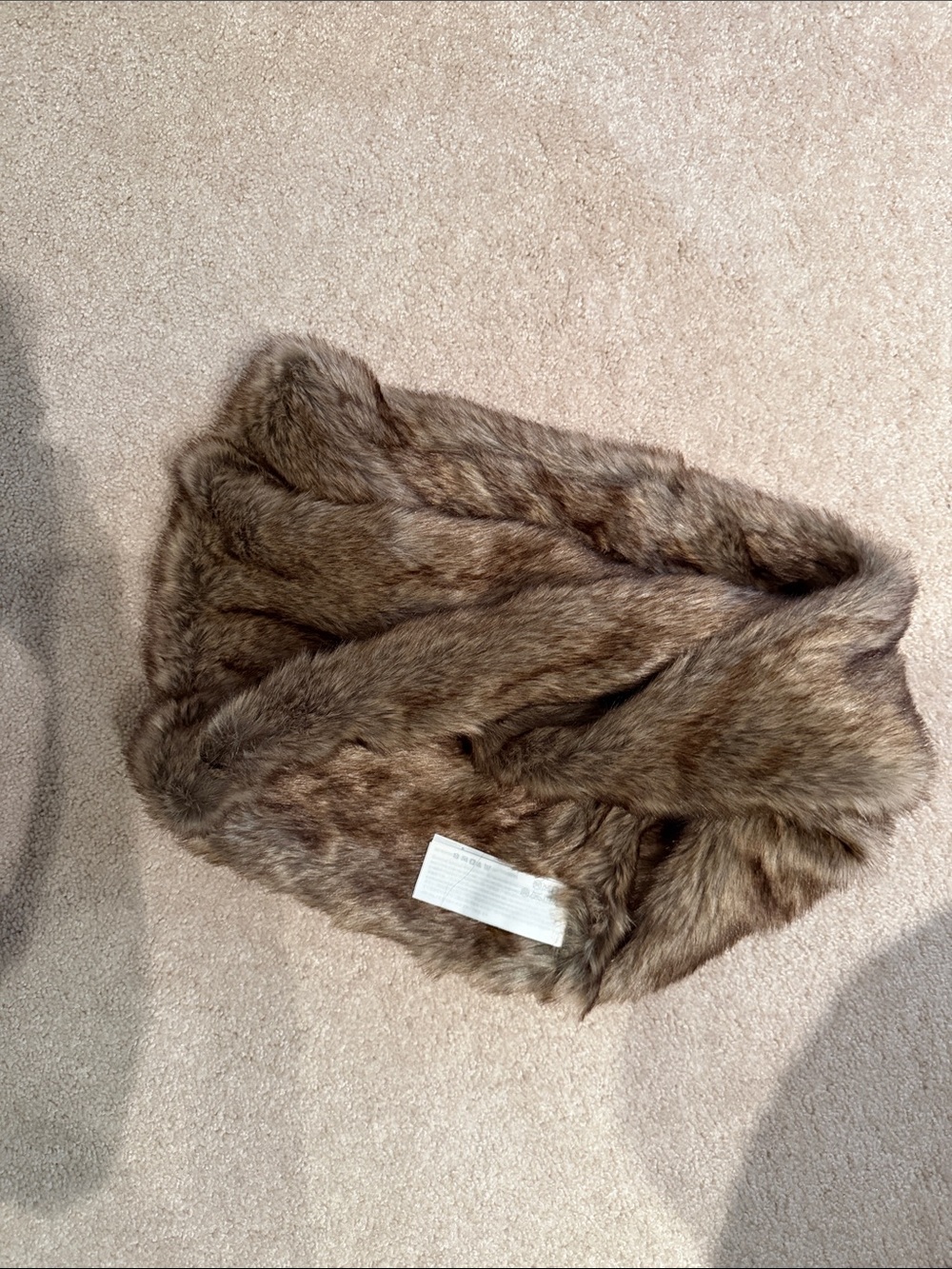 Faux Fur Brown Scarf Collar snood